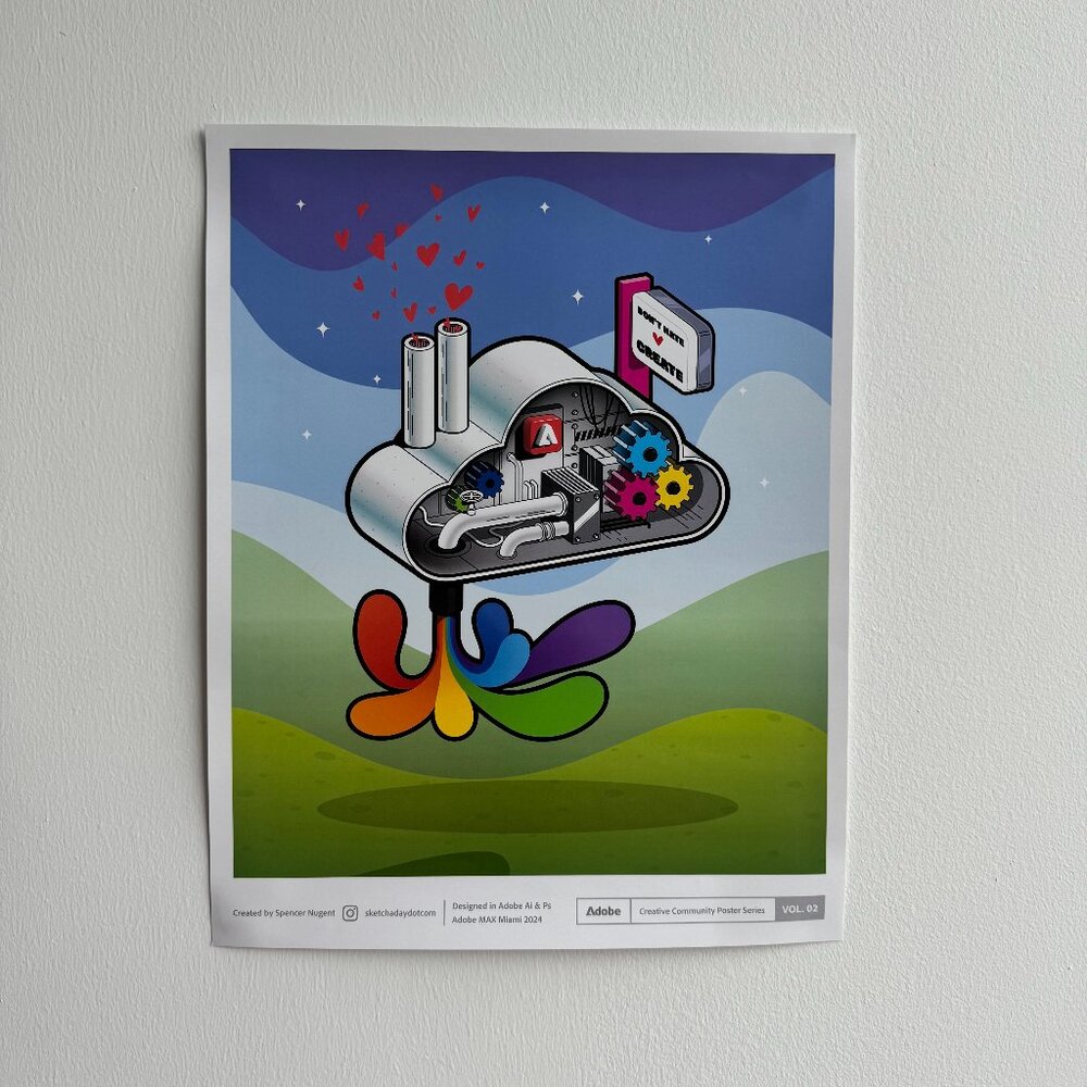 Don't Hate Create - Adobe Creative Community Poster Series -  Adobe Max 2024